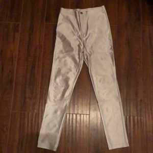 American Apparel disco pant size M silver